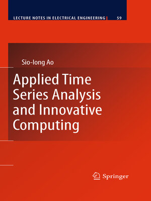 cover image of Applied Time Series Analysis and Innovative Computing